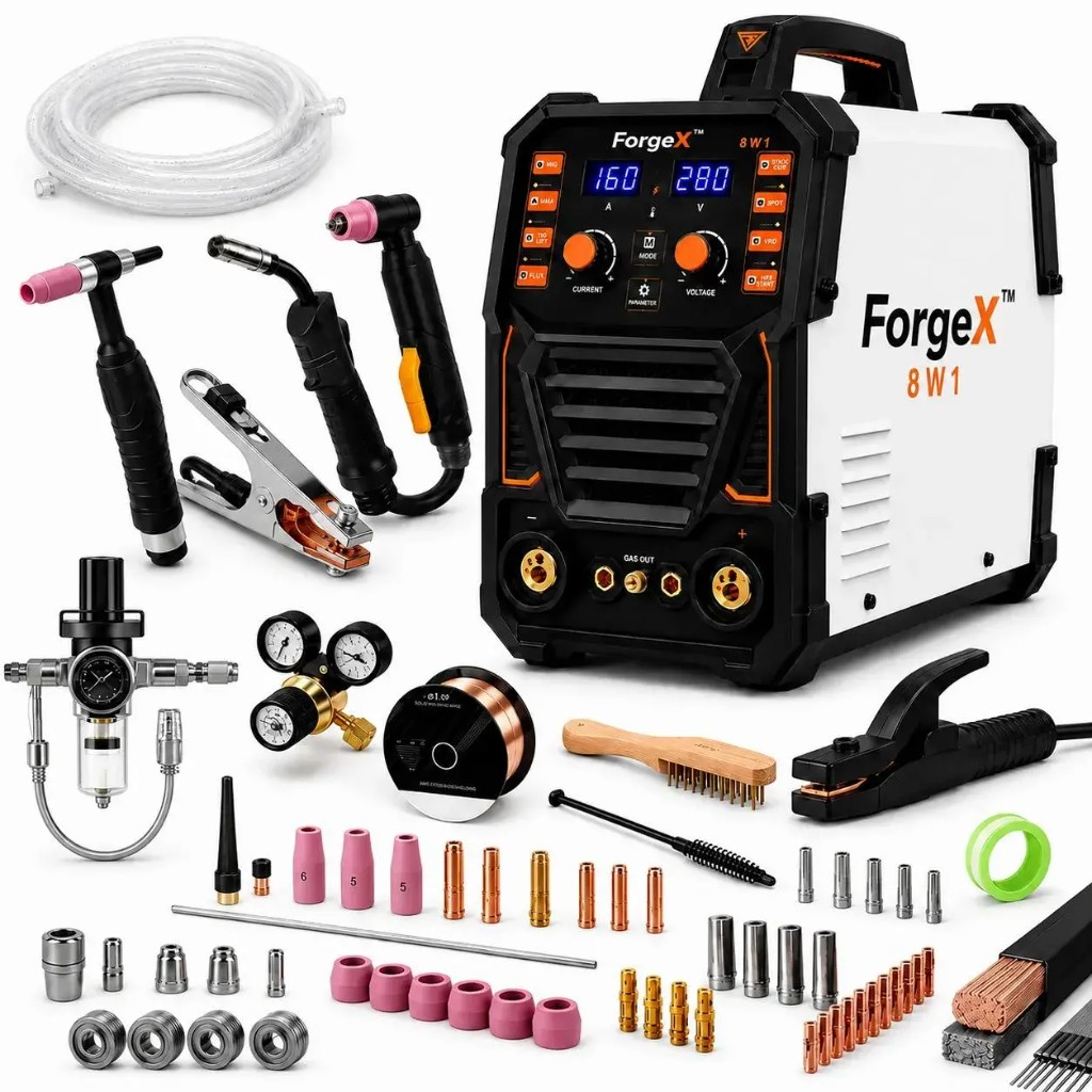 Complete ForgeX multi-process welder kit with accessories